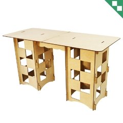 Mesa Decorativa Provençal Mdf - Desmontável - Xadrez