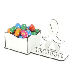 10 Porta Doces Com Display e Nome Personalizado MDF - Novembro Azul