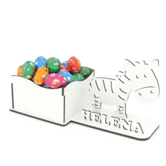 Porta Doces Com Display e Nome Personalizado MDF - Zebra