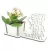 Porta Flores Display Nome Personalizado MDF Branco - Engenharia