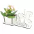Porta Flores Display Nome Personalizado MDF Branco - Cavalo Carrossel