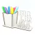 Porta Lápis Com Display Personalizado MDF Branco - Biologia