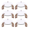 6 Mini Bandejas Redonda Porta Doces Mdf Branco - 13x13x4cm na internet