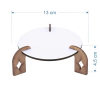 6 Mini Bandejas Redonda Porta Doces Mdf Branco - 13x13x4cm - comprar online