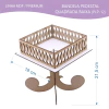 2 Bandeja Pedestal Quadrada Baixa Mdf Linha Premium - 18x18x21cm na internet