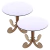 2 Bandejas Pedestal Redonda Alta Mdf Linha Premium - 23x23x20cm - comprar online