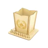 10 Porta Lápis Com Nome Personalizado Mdf - Urso Lacinho