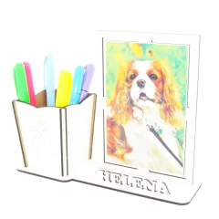 Porta Retrato Com Porta Lápis e Nome Personalizado MDF - Dança