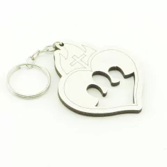 30 Chaveiros Personalizados - MDF Branco - Religioso - Coração