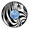 Relógio De Parede - Disco de Vinil - Animais - Zebra - VAN-157
