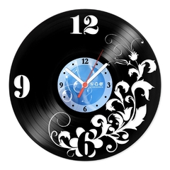 Relógio De Parede - Disco de Vinil - Diversos - Ramo E Folhas - VDI-007