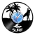 Relógio De Parede - Disco de Vinil - Esportes - Surfe - VES-003