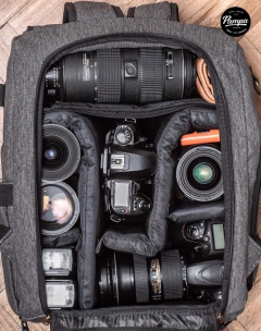 Mochila Oxford gris y negro - comprar online