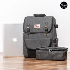 Mochila Oxford gris y negro en internet