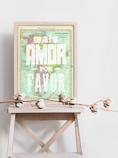 Cuadro Mais Amor Sudamérica - comprar online
