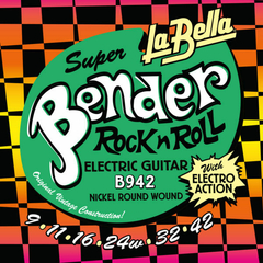 Encordado Guitarra Eléctrica La Bella Super Bender B942 Colombia