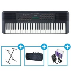 Combo Teclado Yamaha PSR-E273 con base, estuche y adaptador