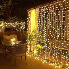 Luces Cortina 3x3 Mts 300 Led 12 Tiras Interconectable - comprar online