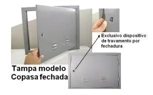 TAMPA PORTA ABRIGO PADRÃO COPASA - 50 cm X 40 cm