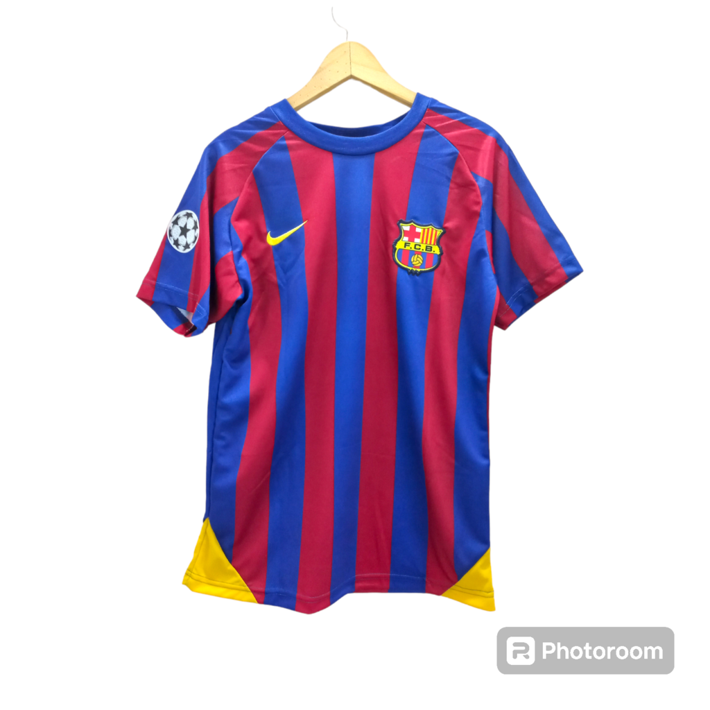 Camiseta retro Barcelona campeón Champions League 2006 Ronaldinho 10 thumbnail 3