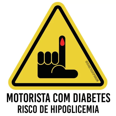 Adesivo de Alerta Médico: Motorista com Diabetes no Carro - comprar online