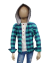 Camisa Leñadora con Capucha verde