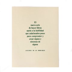 El nuevo arte de hacer libros - afiche