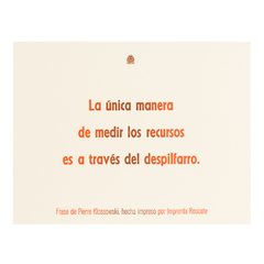 El despilfarro como medida - Pierre Klossowski