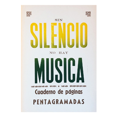 Gran cuaderno de páginas pentagramadas