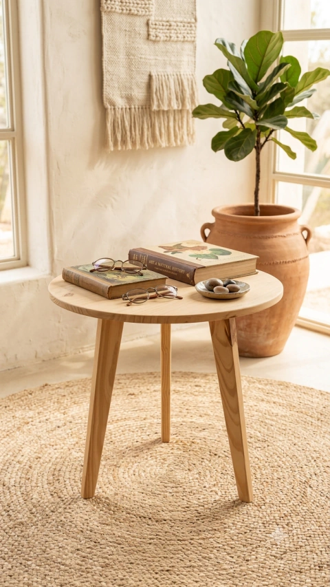 MESA RATONA "RETRO". 50CM DE DIAM.