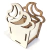 PACK. X 6 CAJA CUPCAKE PEQUEÑA - Empaques Sostenibles Gotittas - Cajas Personalizadas