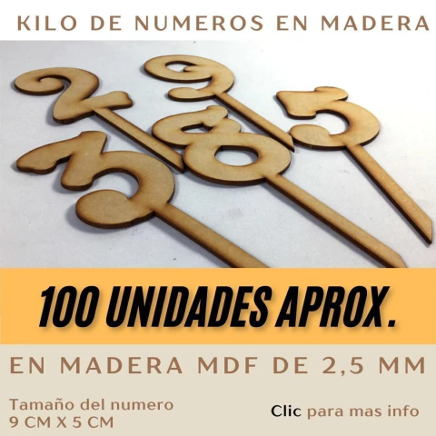 PROMO - KILO DE FIGURAS MADERA NUMEROS - comprar online