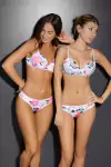 Conjunto de microfibra sublimada. Corpiño taza soft con push up y cola less. Art 2009