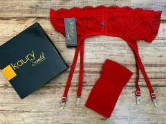 Portaligas de puntilla y media con liga. Art 8178 - Kaury Store