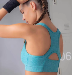 Top deportivo espalda cruzado forrado c/ tela dry fit. Art 103 - Kaury Store