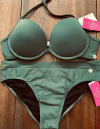 Conjunto de Corpiño de tricot liso con taza soft con push up y bombacha tiro alto. Art 521/1 - comprar online