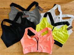 Top Deportivo de lycra c/elastico personalizado y cierre. Art 102 - Kaury Store