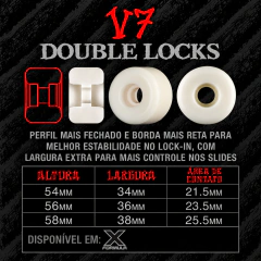 Rodas Bones X Form Double Locks 54mm V7 99a - comprar online