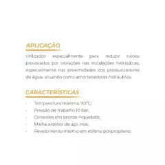 Imagem do FLEXIVEL PARA AGUA EM INOX TFLEX-3/4-60 3/4 60CM