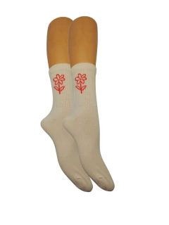 MEDIA CAÑA DEPORTIVO FLOR PETALOS (02837) - ALMACÉN DE MEDIAS