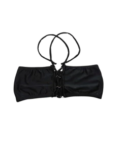 TOP STRAPLESS NEGRO LISO (V1186) - ALMACÉN DE MEDIAS