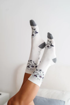 MEDIA CAÑA BUHOS Y LUNA (02808) - comprar online