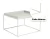 MESA RATONA CUADRADA HAY WHITE CAÑO DE 75X75X40 CM - Mueblin Hogar