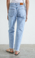 Jean Recto Olga Desflecado Celeste - tienda online