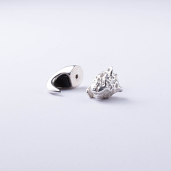 ARETES MINI JAGUAR COMPLETO PLATEADO en internet
