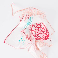 PAÑUELO PASTEL DE FRUTAS - VALISSE · 100% SILK SCARVES · A PIECE OF ART ·