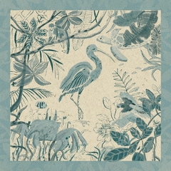 Pañoleta Flamingo de Hojas Azul