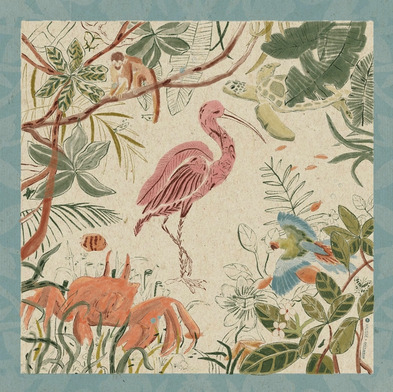 Pañoleta Flamingo de Hojas