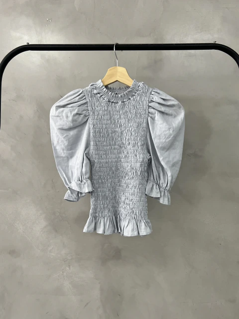 Blusa Vanei Lino - Anetta Mor | Tienda Online 