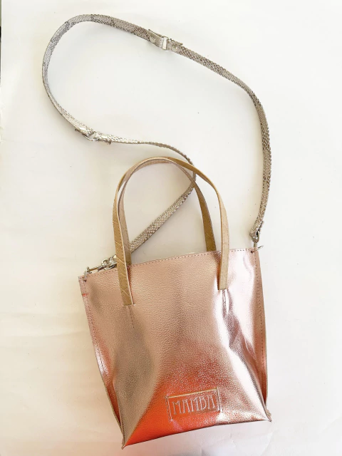 Micro Tote Bag con Cierre